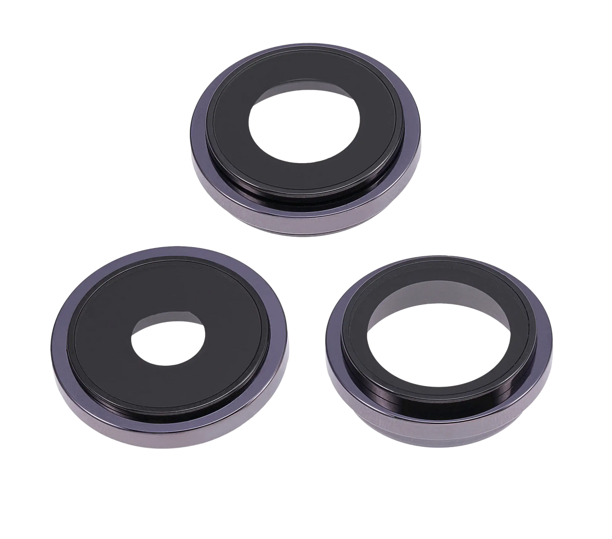 Back Camera Lens With Bracket & Bezel For iPhone 14 Pro / 14 Pro Max (Deep Purple) (3 Piece Set) (Aftermarket Plus)
