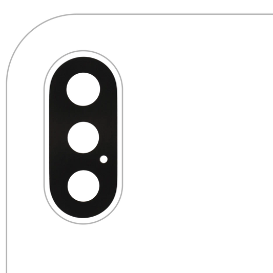 Back Camera Lens (Glass Only) With Adhesive For iPhone X (All Colors) (10 Pack) (Real Sapphire l Premium)