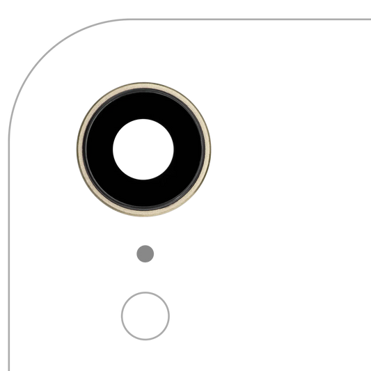 Back Camera Lens With Bracket & Bezel For iPhone XR (Yellow) (10 Pack) (Real Sapphire l Premium)