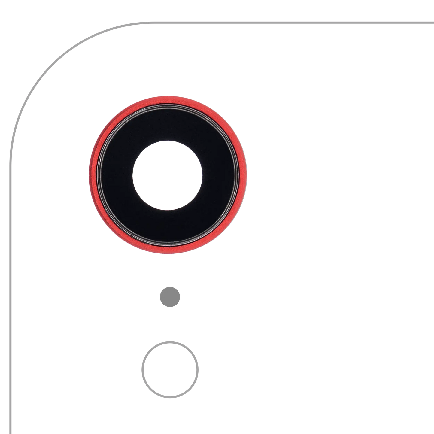 Back Camera Lens With Bracket & Bezel For iPhone XR (Red) (10 Pack) (Real Sapphire l Premium)