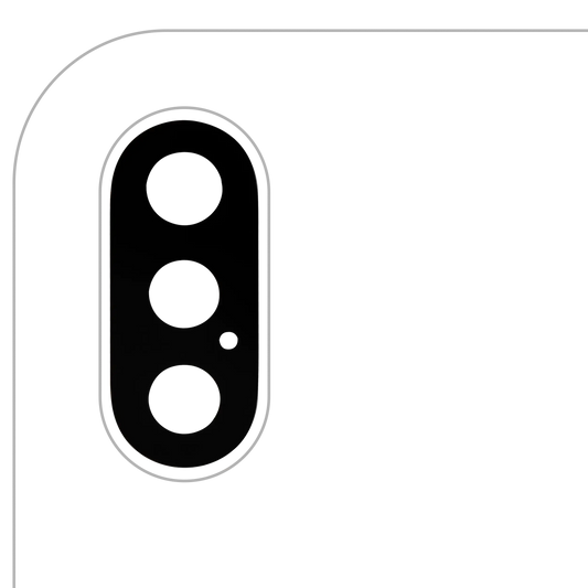 Back Camera Lens (Glass Only) With Adhesive For iPhone XS / XS Max (All Colors) (10 Pack) (Real Sapphire l Premium)
