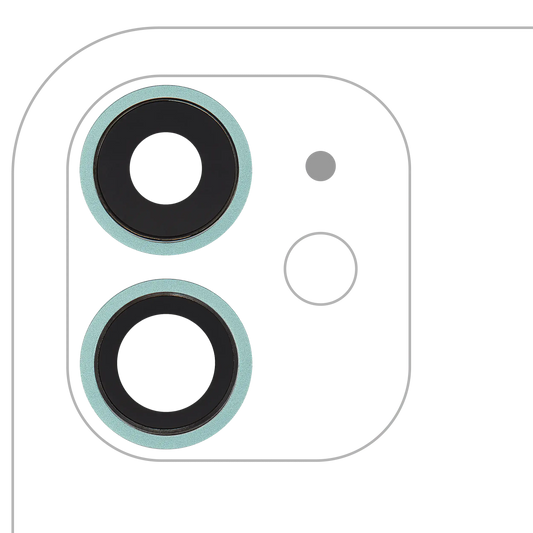 Back Camera Lens With Bracket & Bezel For iPhone 11 ( 2 Piece) (Aftermarket Plus) (Green)