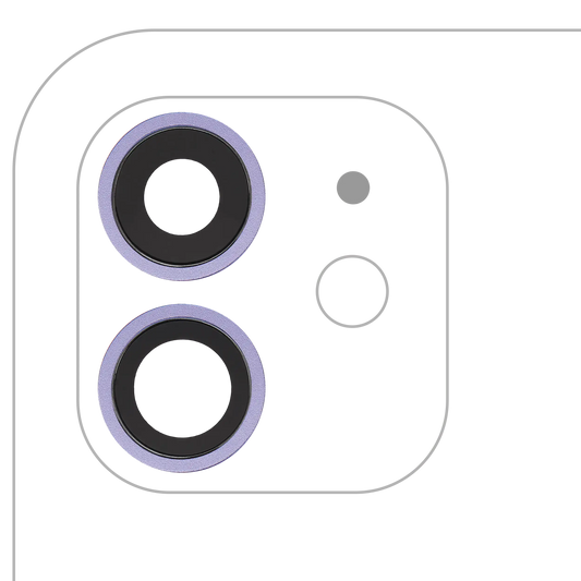 Back Camera Lens With Bracket & Bezel For iPhone 12 / 12 Mini (Aftermarket Plus) (Purple)