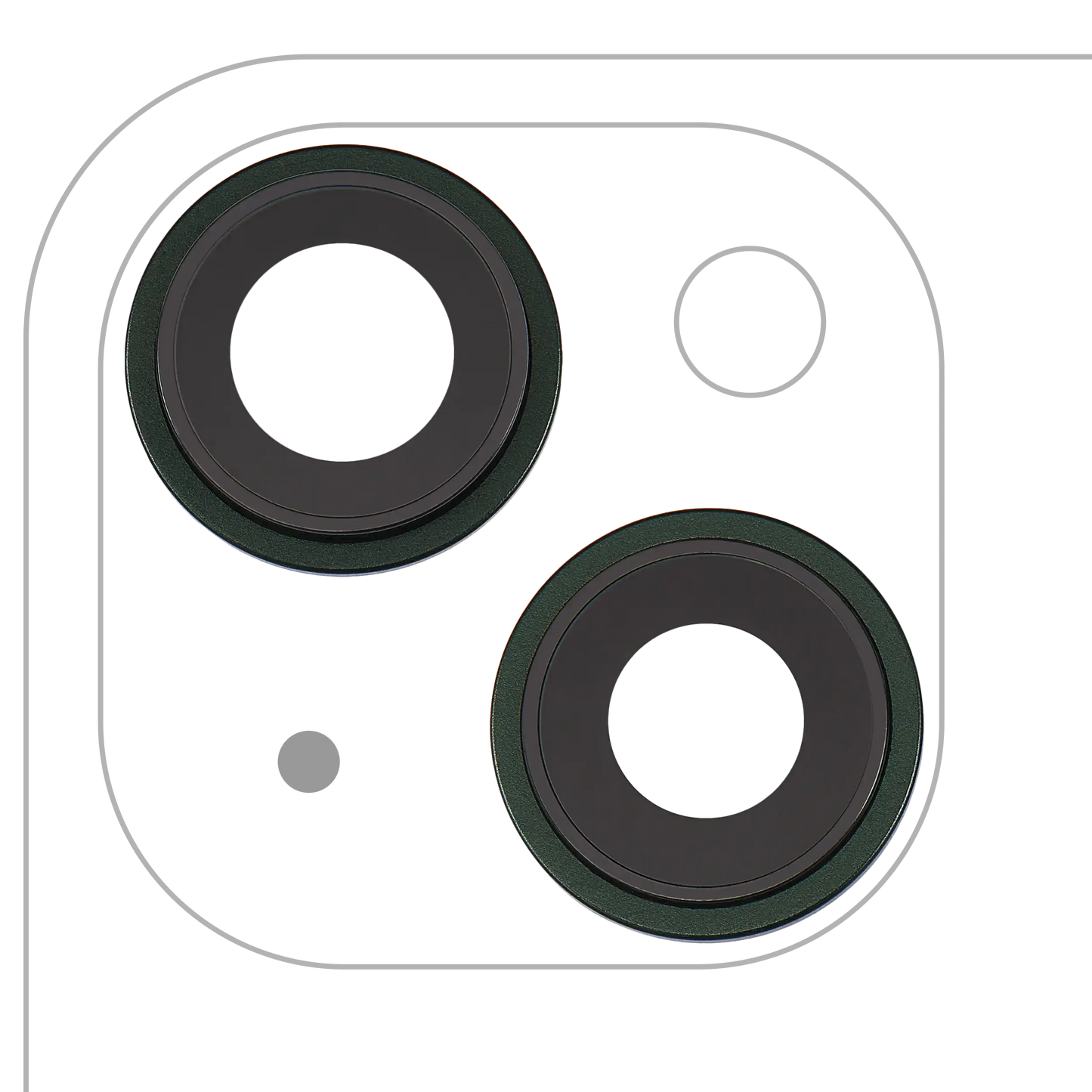 Back Camera Lens With Bracket & Bezel For iPhone 13 / 13 Mini (Green) (Real Sapphire / Premium)
