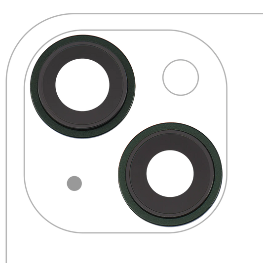 Back Camera Lens With Bracket & Bezel For iPhone 13 / 13 Mini (Green) (Real Sapphire / Premium)