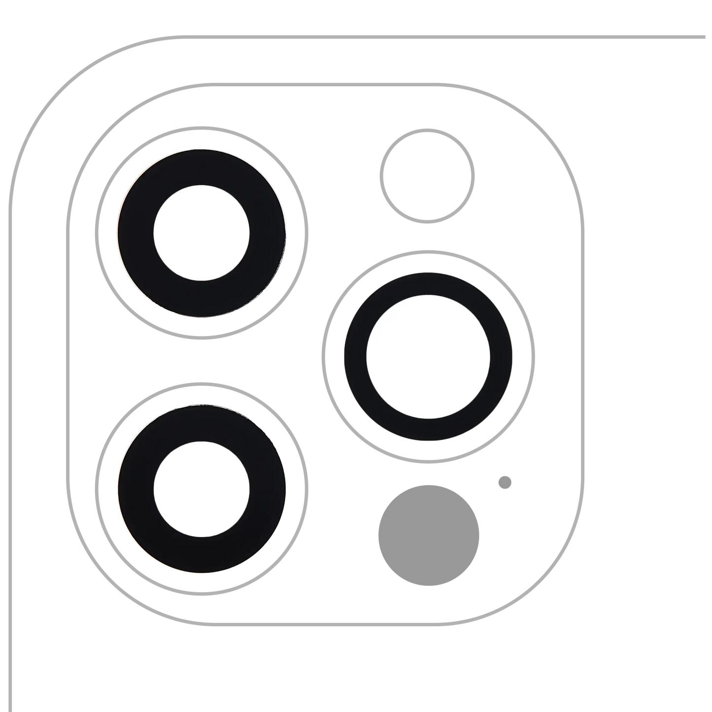 Back Camera Lens (Glass Only) With Adhesive For iPhone 12 Pro (3 Piece Set) (10 Pack) (Premium) (Real Sapphire)