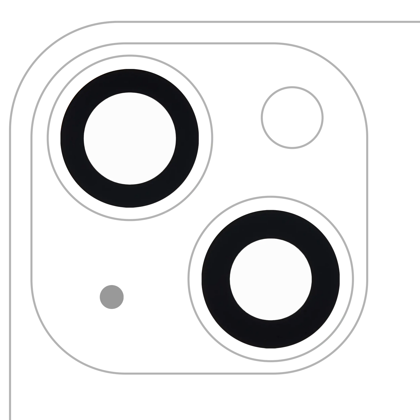 Back Camera Lens (Glass Only) With Adhesive For iPhone 13 / 13 Mini (2 Piece Set) (10 Pack) (Premium) (Real Sapphire)