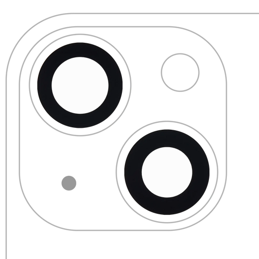 Back Camera Lens (Glass Only) With Adhesive For iPhone 13 / 13 Mini (2 Piece Set) (10 Pack) (Premium) (Real Sapphire)