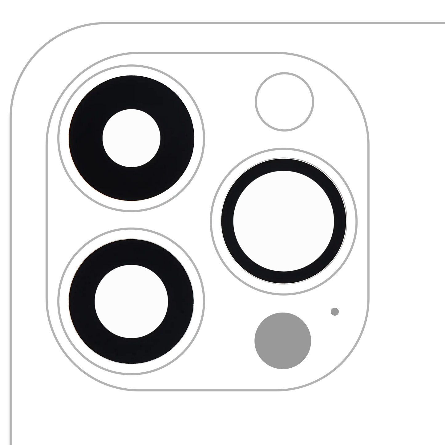Back Camera Lens (Glass Only) With Adhesive For iPhone 13 Pro / 13 Pro Max (3 Piece Set) (10 Pack) (Premium) (Real Sapphire)