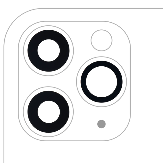 Back Camera Lens (Glass Only) With Adhesive For iPhone 11 Pro / Pro Max (3 Piece Set) (10 Pack) (Aftermarket Plus)
