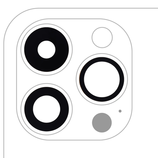 Back Camera Lens (Glass Only) With Adhesive For iPhone 14 Pro / 14 Pro Max (3 Piece Set) (Aftermarket Plus) (10 Pack)