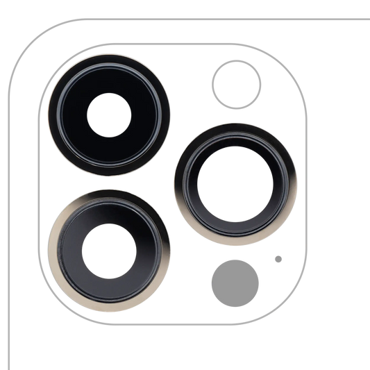 Back Camera Lens With Bracket & Bezel For iPhone 13 Pro / 13 Pro Max (Gold) (Real Sapphire / Premium)