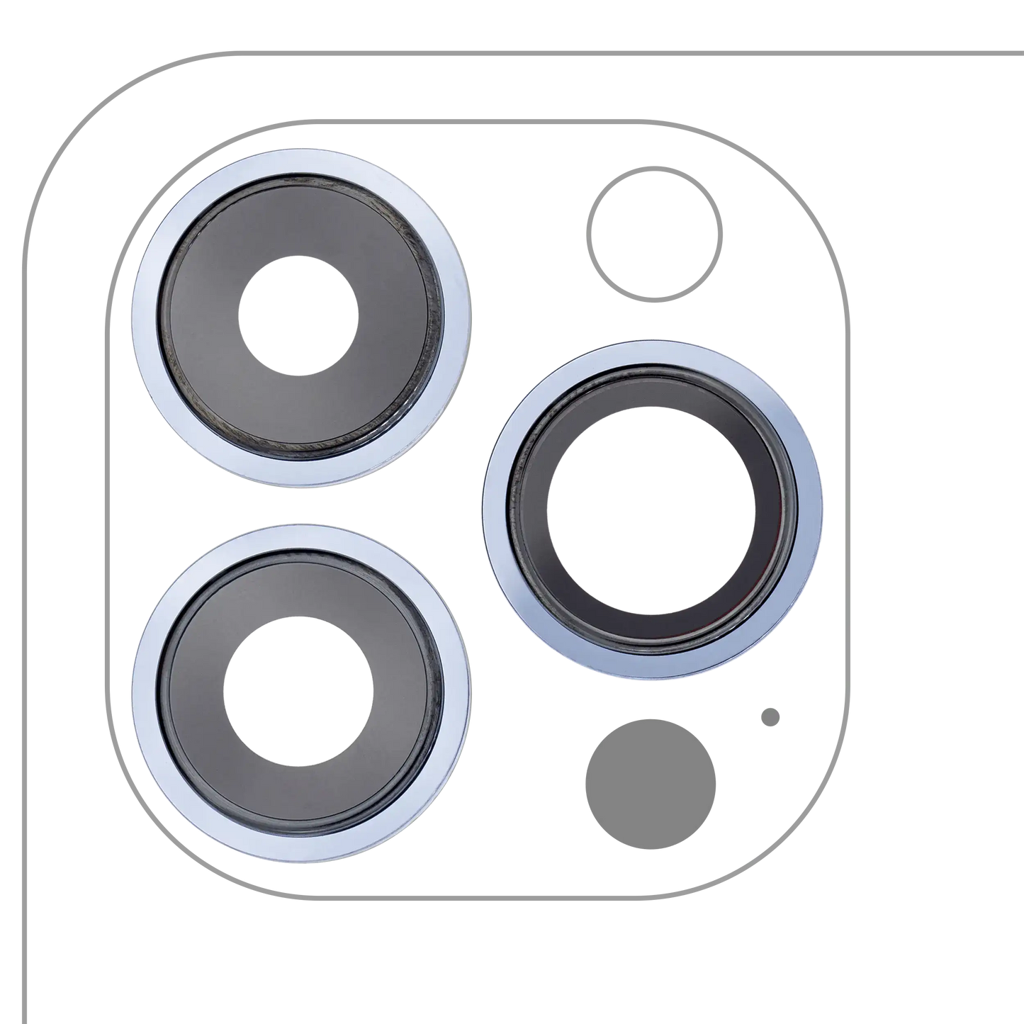 Back Camera Lens With Bracket & Bezel For iPhone 13 Pro / 13 Pro Max (Sierra Blue) (Real Sapphire / Premium)