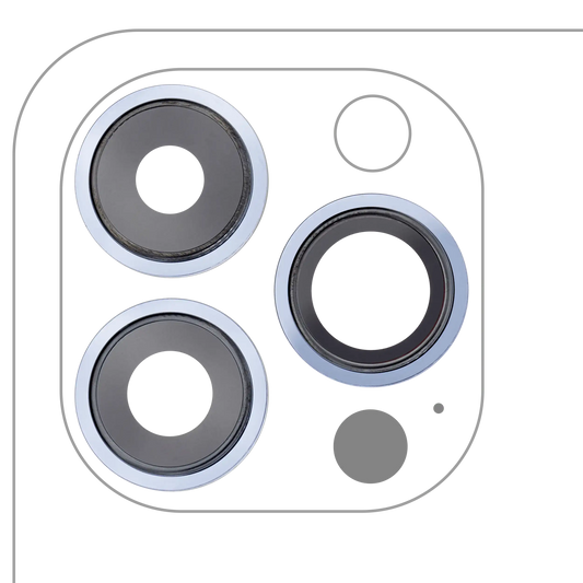 Back Camera Lens With Bracket & Bezel For iPhone 13 Pro / 13 Pro Max (Sierra Blue) (Real Sapphire / Premium)