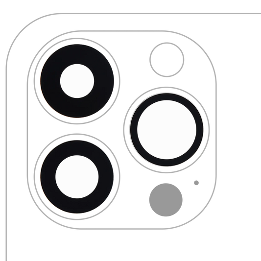 Back Camera Lens (Glass Only) With Adhesive For iPhone 13 Pro / 13 Pro Max (3 Piece Set) (Real Sapphire) (Premium)
