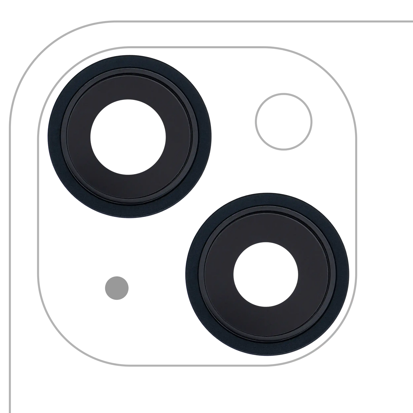 Back Camera Lens With Bracket & Bezel For iPhone 13 / 13 Mini ( 2 Piece) (Real Sapphire / Premium) (Midnight)