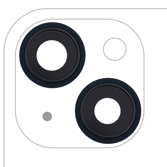 Back Camera Lens With Bracket & Bezel For iPhone 13 / 13 Mini ( 2 Piece) (Real Sapphire / Premium) (Midnight)