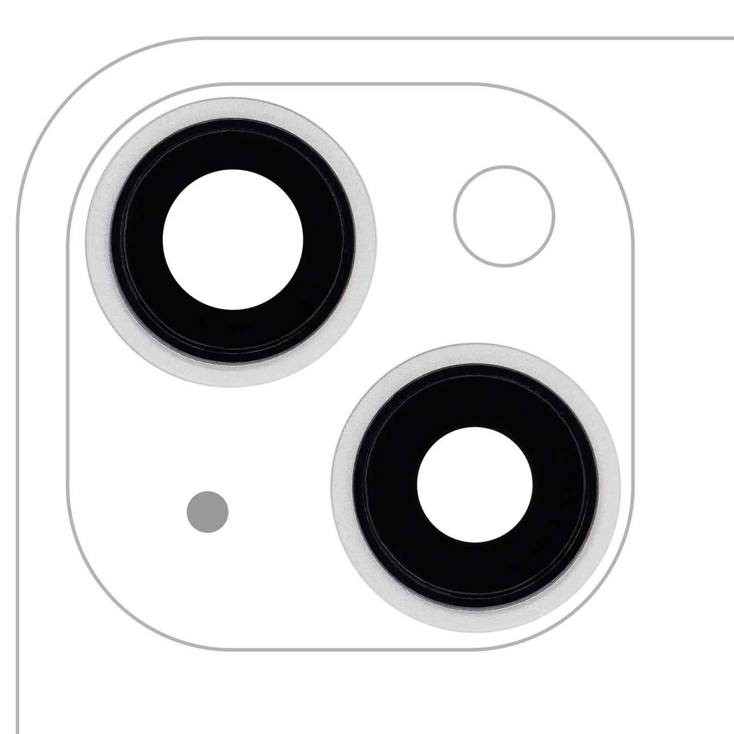 Back Camera Lens With Bracket & Bezel For iPhone 13 / 13 Mini ( 2 Piece) (Real Sapphire / Premium) (Starlight)