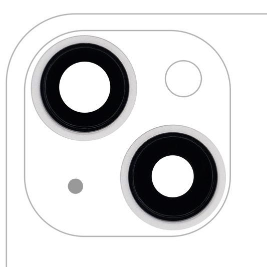Back Camera Lens With Bracket & Bezel For iPhone 13 / 13 Mini ( 2 Piece) (Real Sapphire / Premium) (Starlight)