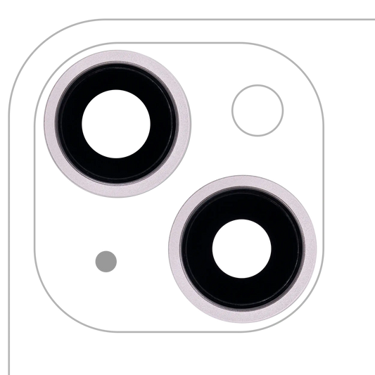 Back Camera Lens With Bracket & Bezel For iPhone 13 / 13 Mini ( 2 Piece) (Real Sapphire / Premium) (Pink)