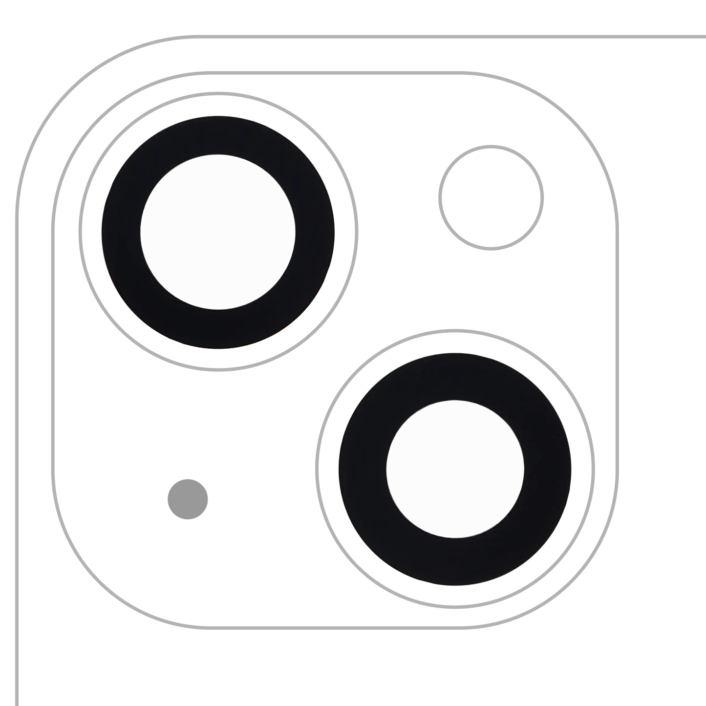 Back Camera Lens (Glass Only) With Adhesive For iPhone 13 / 13 Mini (2 Piece Set) (Premium) (Real Sapphire)