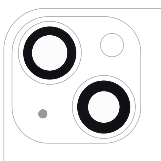 Back Camera Lens (Glass Only) With Adhesive For iPhone 13 / 13 Mini (2 Piece Set) (Premium) (Real Sapphire)