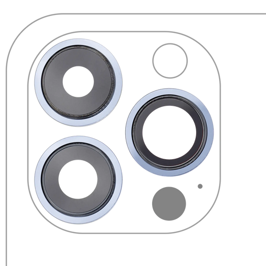 Back Camera Lens With Bracket & Bezel For iPhone 13 Pro / 13 Pro Max (Aftermarket Plus) (Sierra Blue)