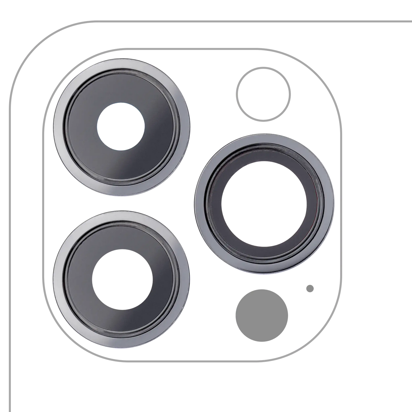 Back Camera Lens With Bracket & Bezel For iPhone 13 Pro / 13 Pro Max (Aftermarket Plus) (Graphite)