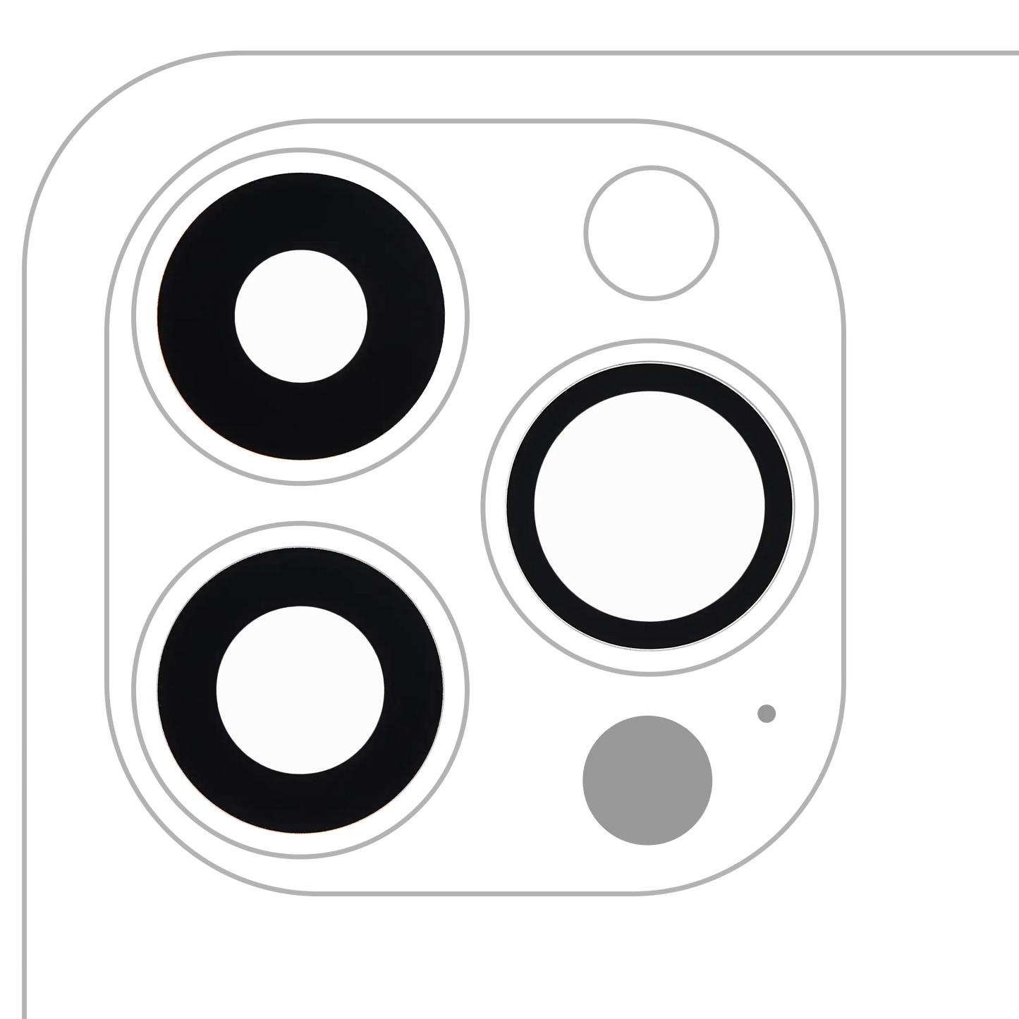 Back Camera Lens (Glass Only) With Adhesive For iPhone 13 Pro / 13 Pro Max (3 Piece Set) (Aftermarket Plus) (10 Pack)