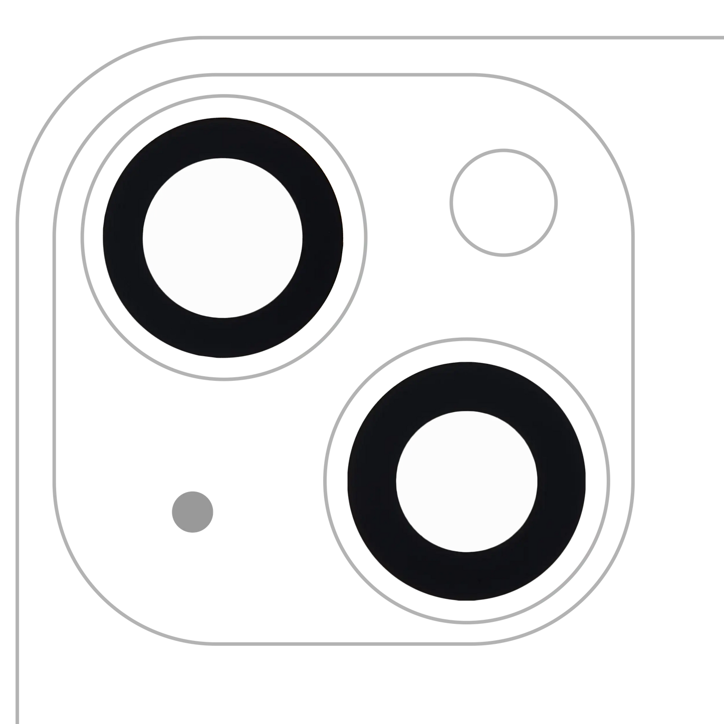 Back Camera Lens (Glass Only) With Adhesive For iPhone 13 / 13 Mini (2 Piece Set) (Aftermarket Plus)