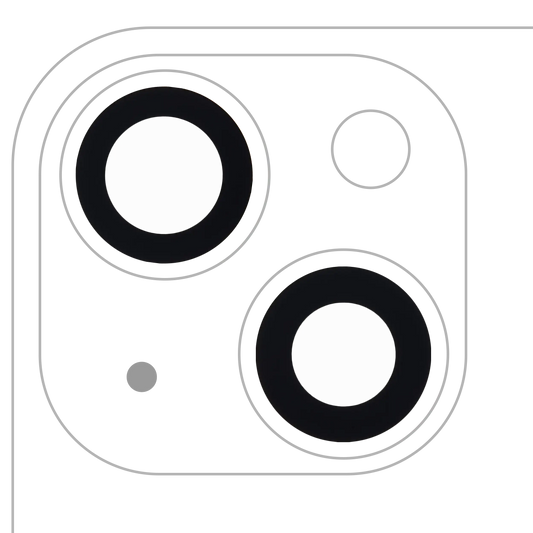 Back Camera Lens (Glass Only) With Adhesive For iPhone 13 / 13 Mini (2 Piece Set) (Aftermarket Plus)