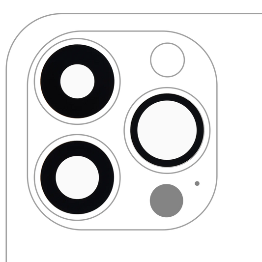 Back Camera Lens (Glass Only) With Adhesive For iPhone 13 Pro / 13 Pro Max (3 Piece Set) (Aftermarket Plus)