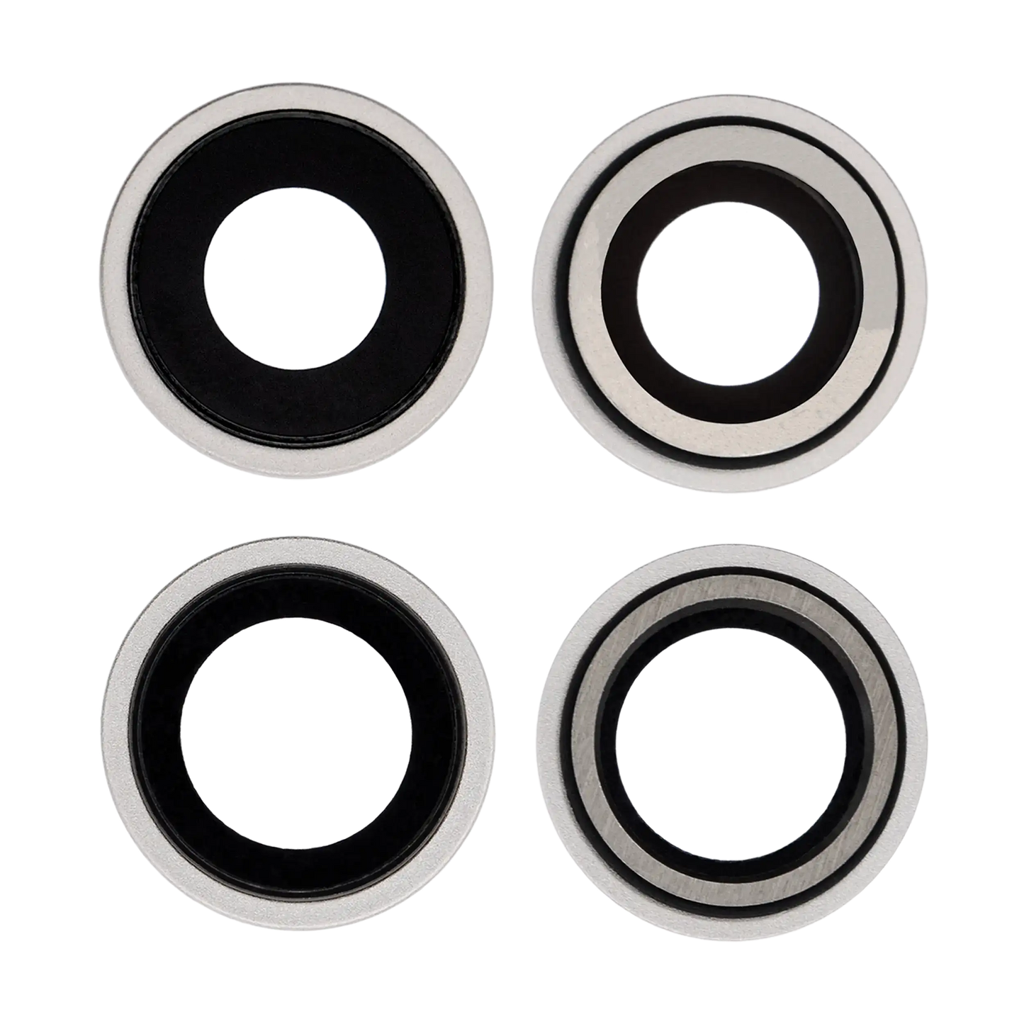 Back Camera Lens With Bracket & Bezel For iPhone 12 / 12 Mini (Aftermarket Plus) (White) (10 Pack)