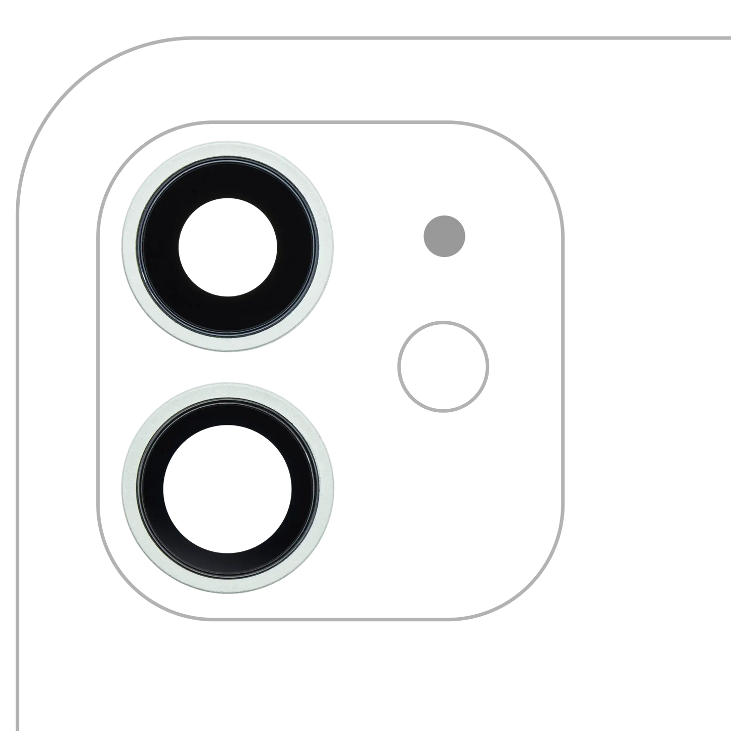 Back Camera Lens With Bracket & Bezel For iPhone 12 / 12 Mini (Aftermarket Plus) (Green) (10 Pack)