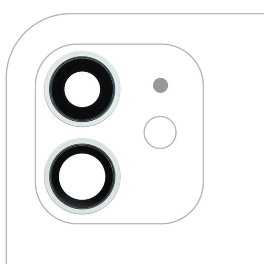 Back Camera Lens With Bracket & Bezel For iPhone 12 / 12 Mini (Aftermarket Plus) (Green) (10 Pack)