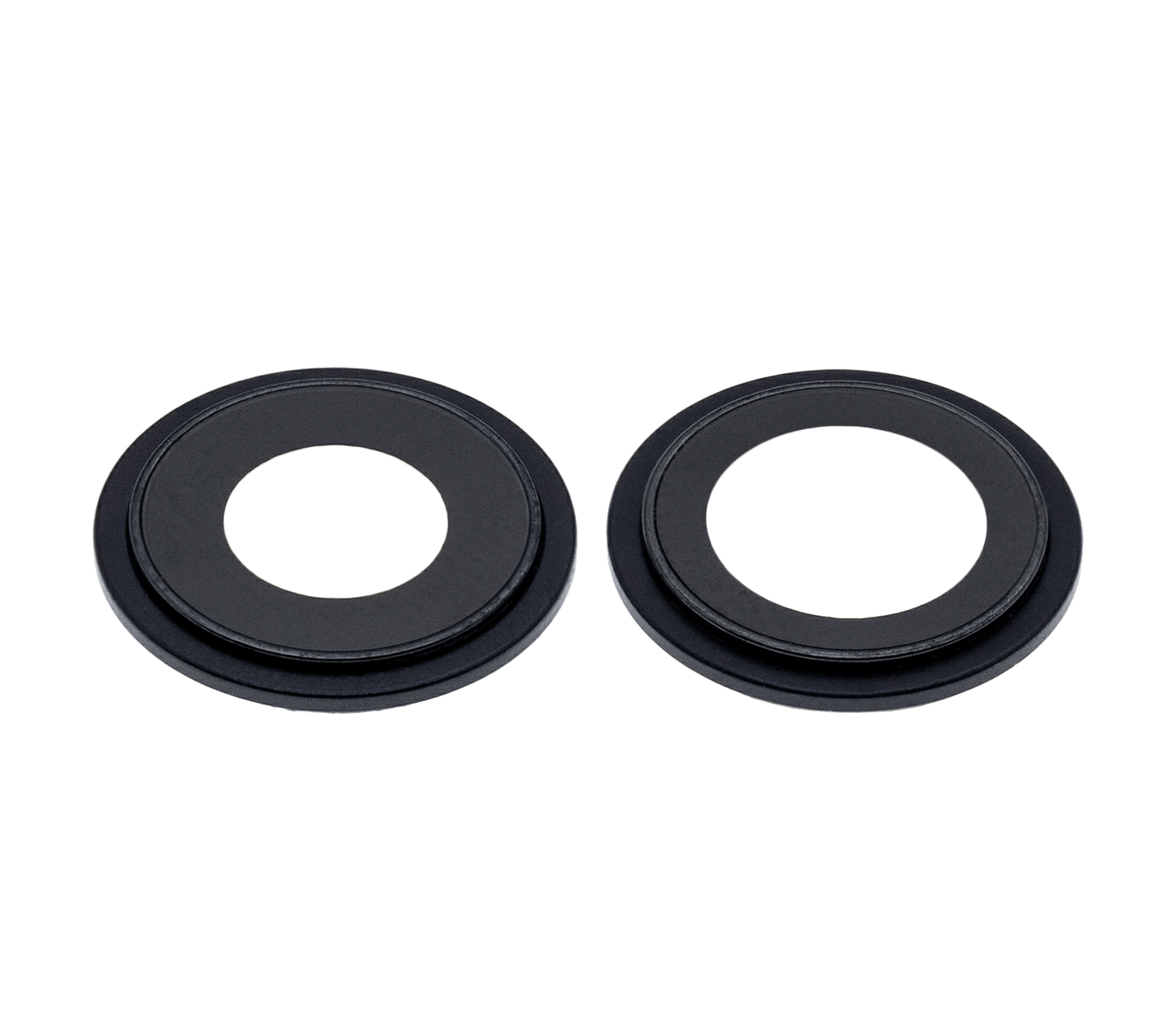 Back Camera Lens With Bracket & Bezel For iPhone 12 / 12 Mini (Aftermarket Plus) (Black) (10 Pack)