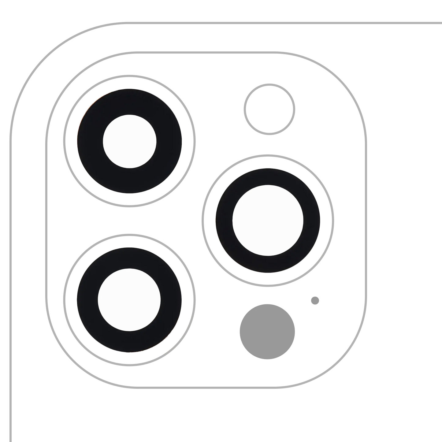 Back Camera Lens (Glass Only) With Adhesive For iPhone 12 Pro Max (3 Piece Set) (Aftermarket Plus) (10 Pack)