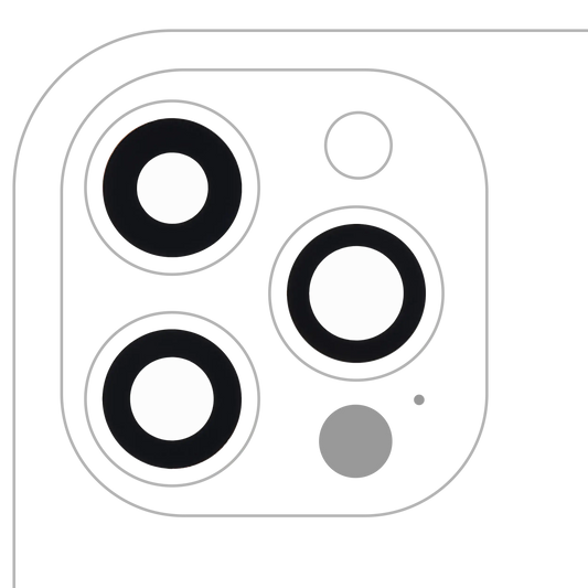 Back Camera Lens (Glass Only) With Adhesive For iPhone 12 Pro Max (3 Piece Set) (Aftermarket Plus) (10 Pack)