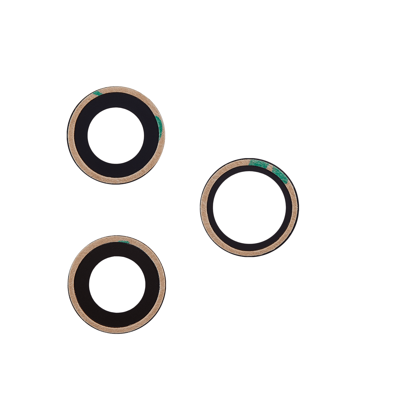 Back Camera Lens (Glass Only) With Adhesive For iPhone 12 Pro (3 Piece Set) (Aftermarket Plus) (10 Pack)