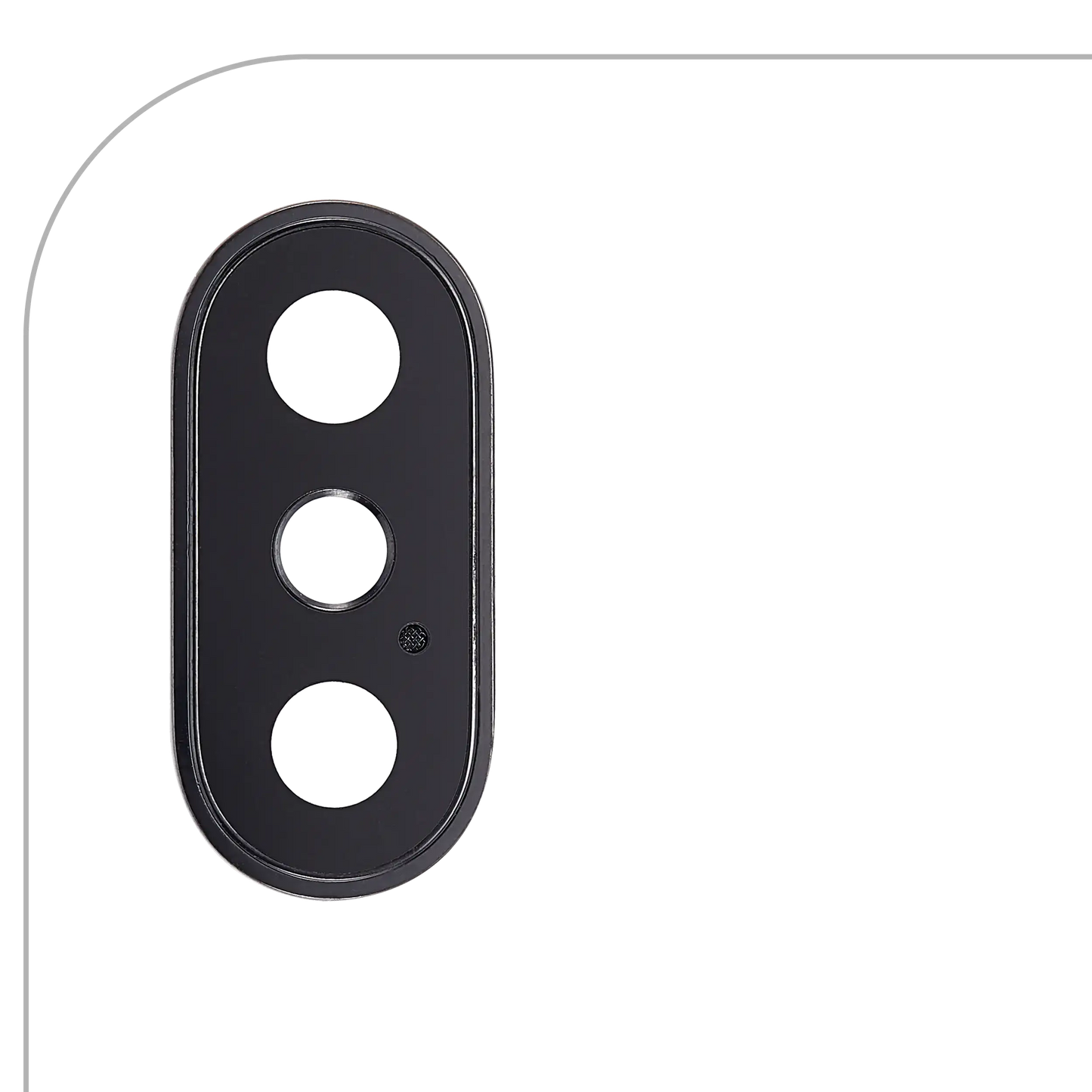 Back Camera Lens With Bracket & Bezel For iPhone X (Aftermarket Plus) (Space Gray) (10 Pack)