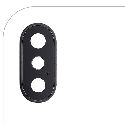 Back Camera Lens With Bracket & Bezel For iPhone X (Aftermarket Plus) (Space Gray) (10 Pack)
