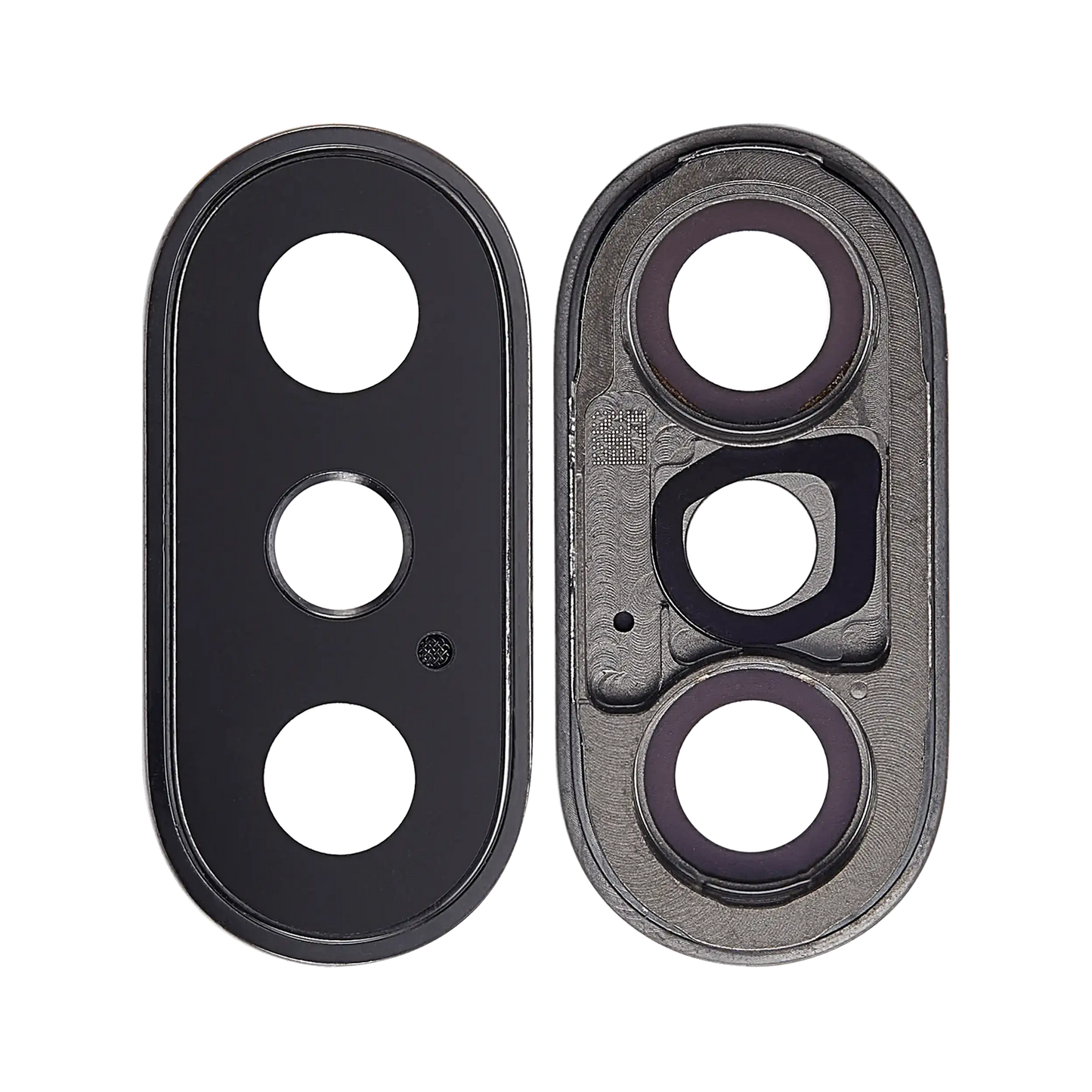 Back Camera Lens With Bracket & Bezel For iPhone X (Aftermarket Plus) (Space Gray) (10 Pack)
