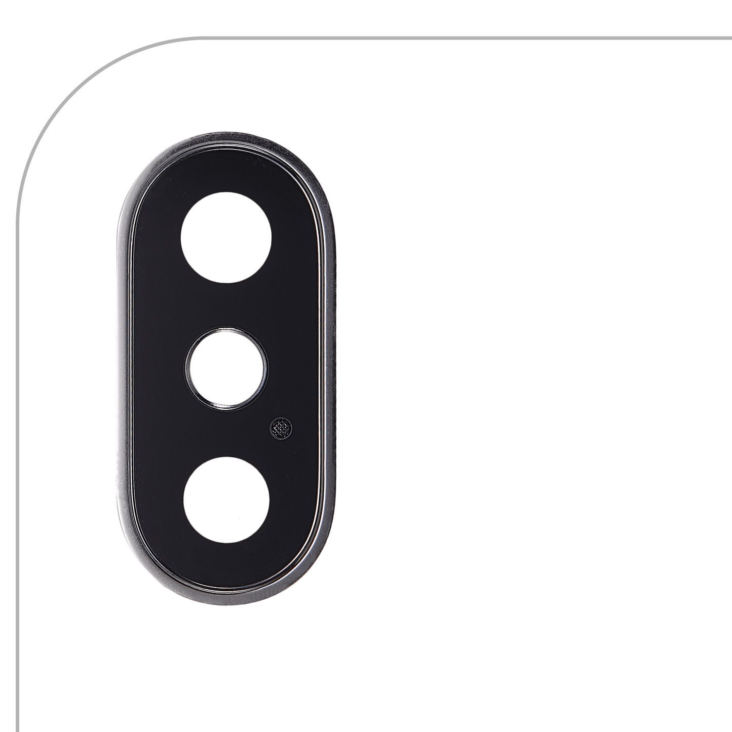 Back Camera Lens With Bracket & Bezel For iPhone X (Aftermarket Plus) (Silver) (10 Pack)