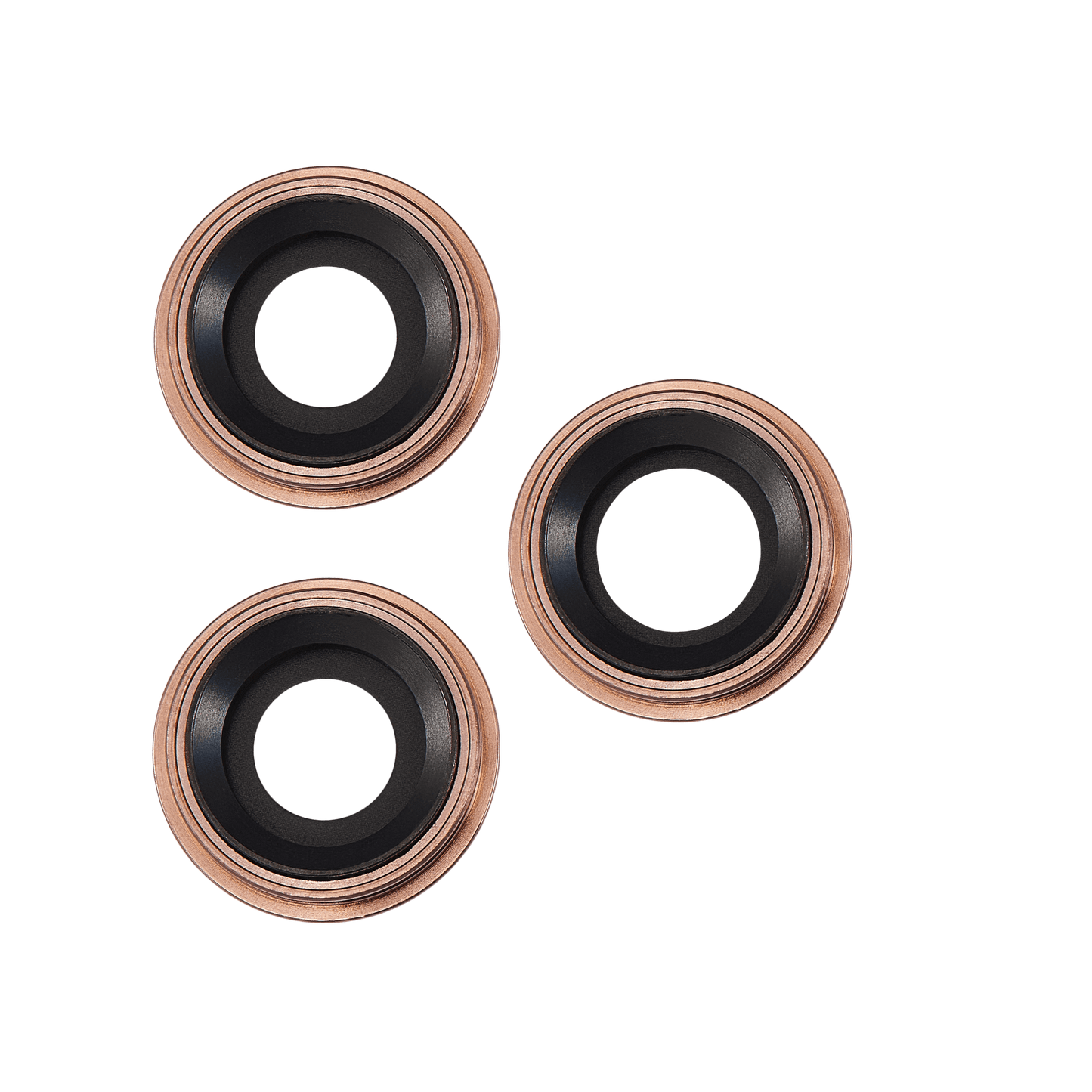 Back Camera Lens With Bracket & Bezel For iPhone 11 Pro / Pro Max (3 Piece Set) (Real Sapphire / Premium ) (Gold)