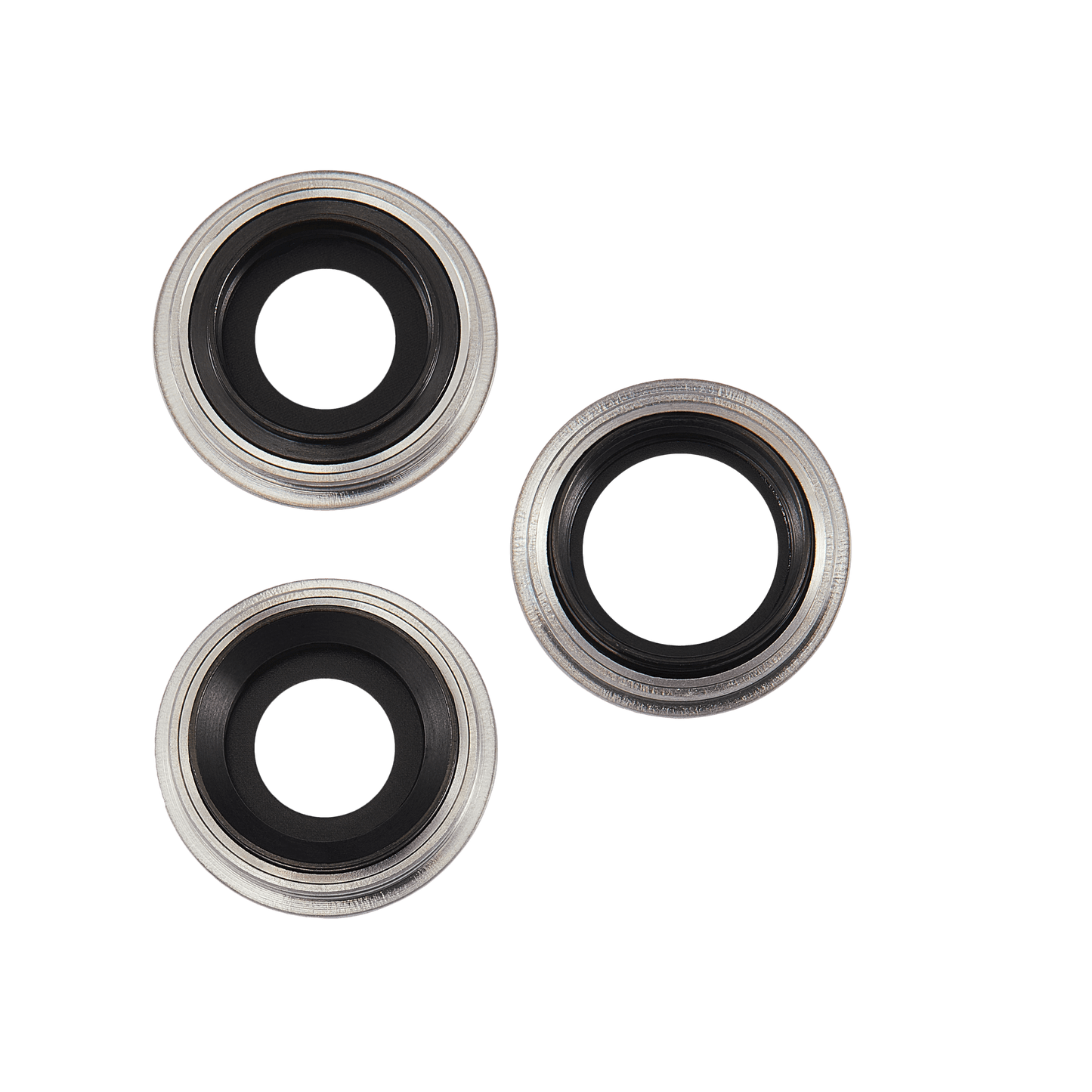 Back Camera Lens With Bracket & Bezel For iPhone 11 Pro / Pro Max (3 Piece Set) (Real Sapphire / Premium) (White)