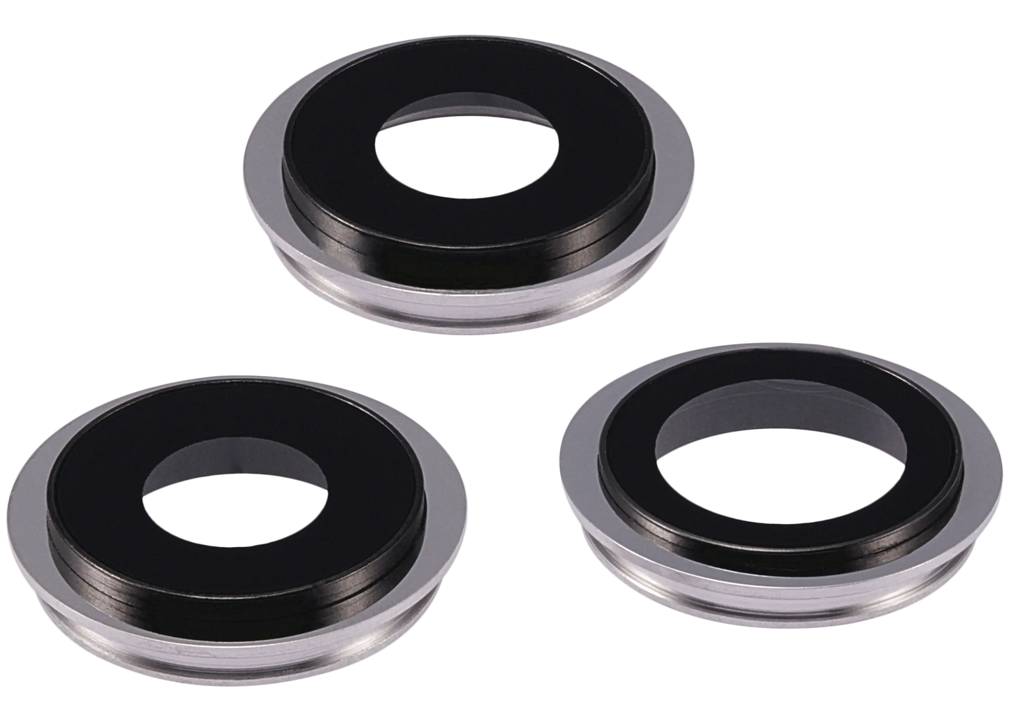 Back Camera Lens With Bracket & Bezel For iPhone 11 Pro / Pro Max (3 Piece Set) (Real Sapphire / Premium) (White)