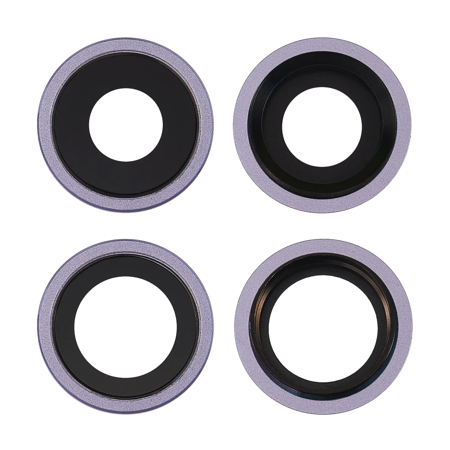 Back Camera Lens With Bracket & Bezel For iPhone 11 ( 2 Piece) (Real Sapphire / Premium) (Purple)