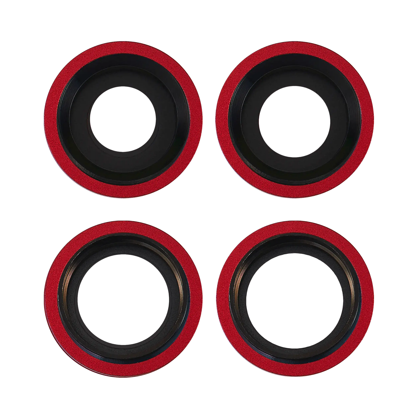 Back Camera Lens With Bracket & Bezel For iPhone 11 ( 2 Piece) (Real Sapphire / Premium) (Red)