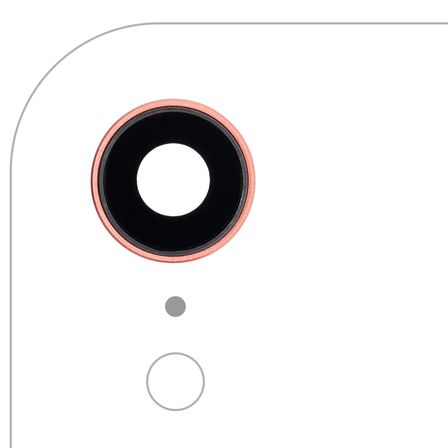 Back Camera Lens With Bracket & Bezel For iPhone XR (Aftermarket Plus) (Coral) (10 Pack)