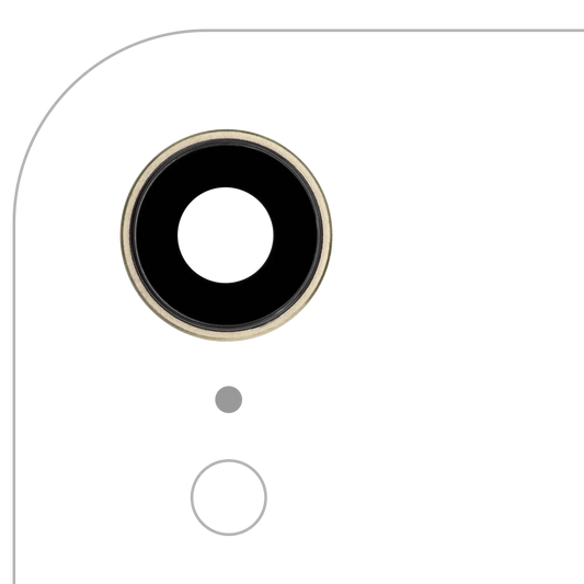 Back Camera Lens With Bracket & Bezel For iPhone XR (Aftermarket Plus) (Yellow) (10 Pack)